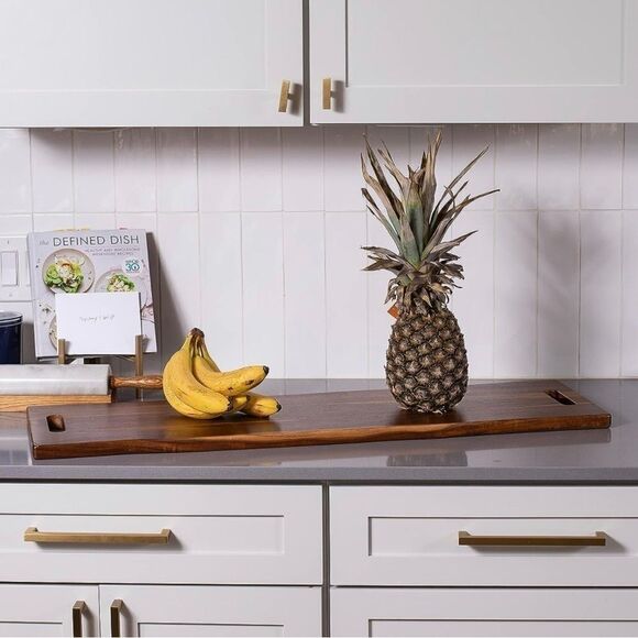 Charcuterie 31.5” Acacia Wooden Grazing Cheese Serving Board with Handles NIB - Picture 11 of 14